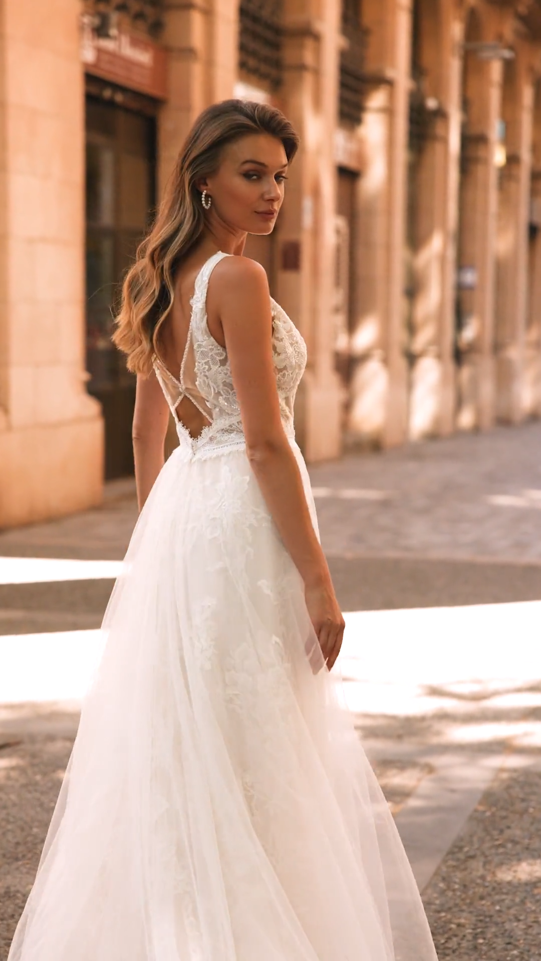 Style MOIRA S2240 Romantic Tulle and Embroidered Lace Fabric Deep V-Necklines Unlined Bodice A-Line Dress Style MOIRA S2240 Romantic Tulle and Embroidered Lace Fabric Deep V-Necklines Unlined Bodice A-Line Dress