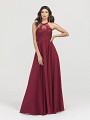 ValStefani 3402RG wine chiffon A-line long formal dress