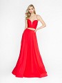 ValStefani 3731RA red prom dress with deep sweetheart neckline and illusion inset ValStefani 3731RA red prom dress with deep sweetheart neckline and illusion inset