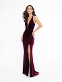 ValStefani 3702RG amazing wine velvet dress with sheath and slit 