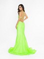 ValStefani 3729RA trendy lime mermaid dress with kick train and horsehair trim hem ValStefani 3729RA trendy lime mermaid dress with kick train and horsehair trim hem