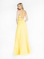 ValStefani 3731RA yellow floor length two piece dress with crisscross back ValStefani 3731RA yellow floor length two piece dress with crisscross back