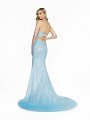 ValStefani 3714RA dazzling light blue fancy dress with open back and kick train
