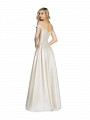ValStefani 3716RG formal floor length gold dress with beaded side pockets at skirt