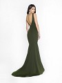 Style 3737RW olive formal dress with kick train and horsehair trim hem Style 3737RW olive formal dress with kick train and horsehair trim hem