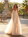 Style KATE S2234 Deep Sweetherat with Illusion Inset and Beaded Straps Unlined Bodice Boho Chic Full A-Line Wedding Dress