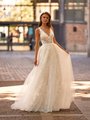 Style MOIRA S2240 Unlined Deep V-Neck Tulle and Embroidered Lace Fabric A-Line Boho Gown Style MOIRA S2240 Unlined Deep V-Neck Tulle and Embroidered Lace Fabric A-Line Boho Gown