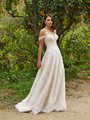 Simply Val Stefani S2198 All-Over Embroidered Foliage Deep Sweetheart Bridal Gown With Illusion Plunge And Swag Sleeves Simply Val Stefani S2198 All-Over Embroidered Foliage Deep Sweetheart Bridal Gown With Illusion Plunge And Swag Sleeves