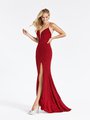 Val Stefani 3905RE charming and figure-hugging wine sheath prom dress with sweetheart with illusion inset neckline Val Stefani 3905RE charming and figure-hugging wine sheath prom dress with sweetheart with illusion inset neckline