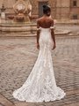 Style VICTORIA Romantic Open Back Embroidered Lace Fabric Mermaid with Detachable Swag Sleeves and Sweep Train Style VICTORIA Romantic Open Back Embroidered Lace Fabric Mermaid with Detachable Swag Sleeves and Sweep Train