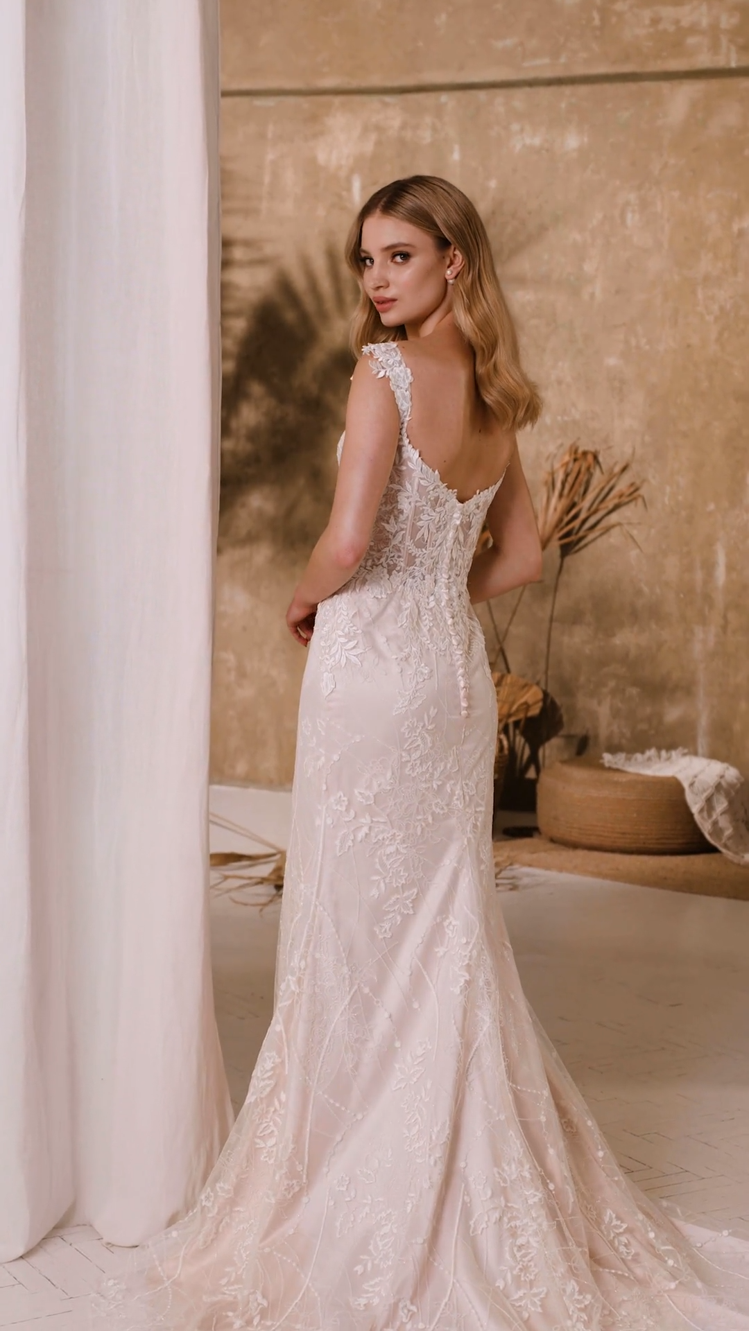 Style JASPER Beautiful Bouquet Shimmer Net Off-The-Shoulder Mermaid Perfect for Destination Weddings