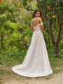 Simply Val Stefani S2198 Whimsical Embroidered Floral A-Line Wedding Dress With Open Back And Buttons Along Zipper Simply Val Stefani S2198 Whimsical Embroidered Floral A-Line Wedding Dress With Open Back And Buttons Along Zipper