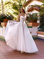 Style CARTER Basque waist unlined sweetheart lace and sparkly A-line wedding gown