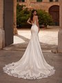 Satin mermaid wedding dress with lace illusion cutout long train Satin mermaid wedding dress with lace illusion cutout long train