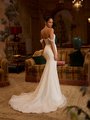 Style VENUS Unlined open back with swag sleeves beaded tulle mermaid with sweep train Style VENUS Unlined open back with swag sleeves beaded tulle mermaid with sweep train