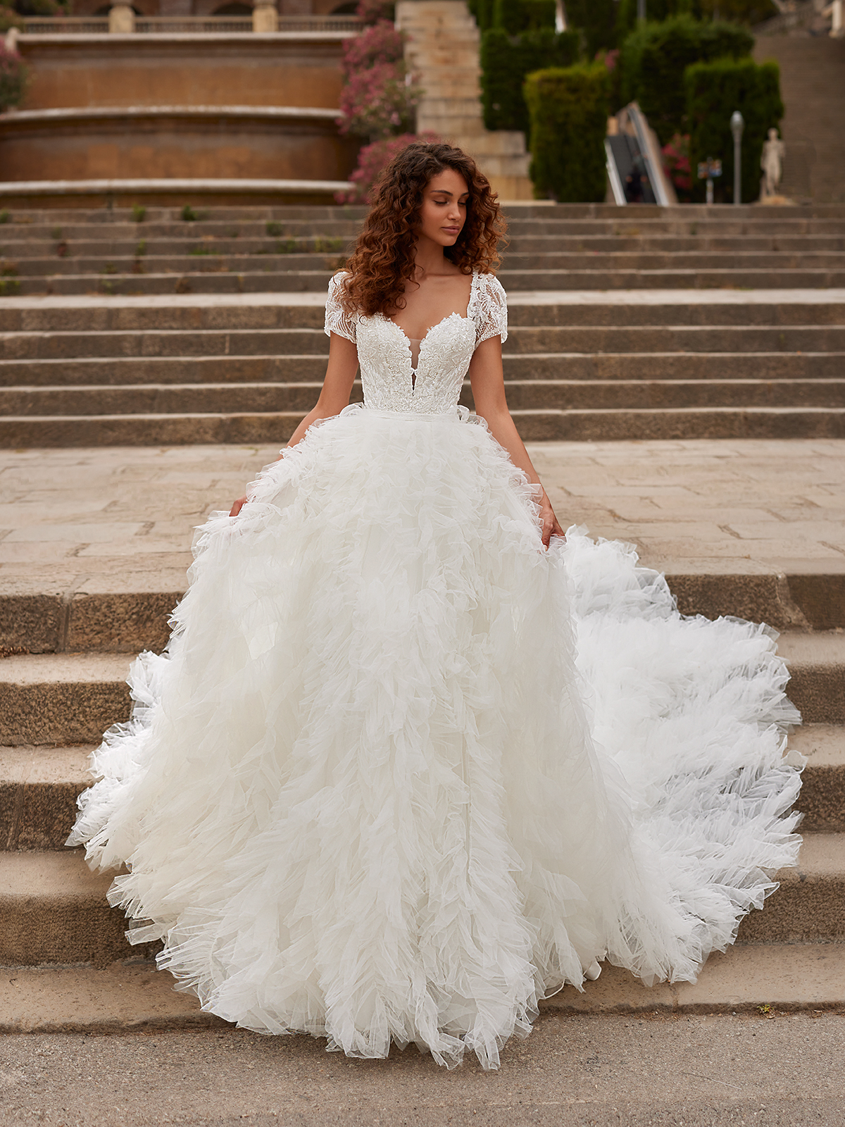 Wedding Dress with Detachable Skirt
