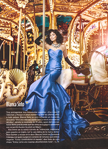 Actress and Beauty Queen, Blanca Soto wearing Val Stefani <a href='index-297.html'>style D8051</a> in the June issue of &quot;People&quot;.