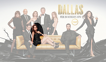 Julie Gonzalo wears Val Stefani for DALLAS Promo in SR2182.